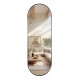 Modena pill shape mirror black 40x120cm