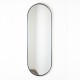 Modena pill shape mirror black 40x120cm