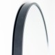 Modena pill shape mirror black 40x120cm