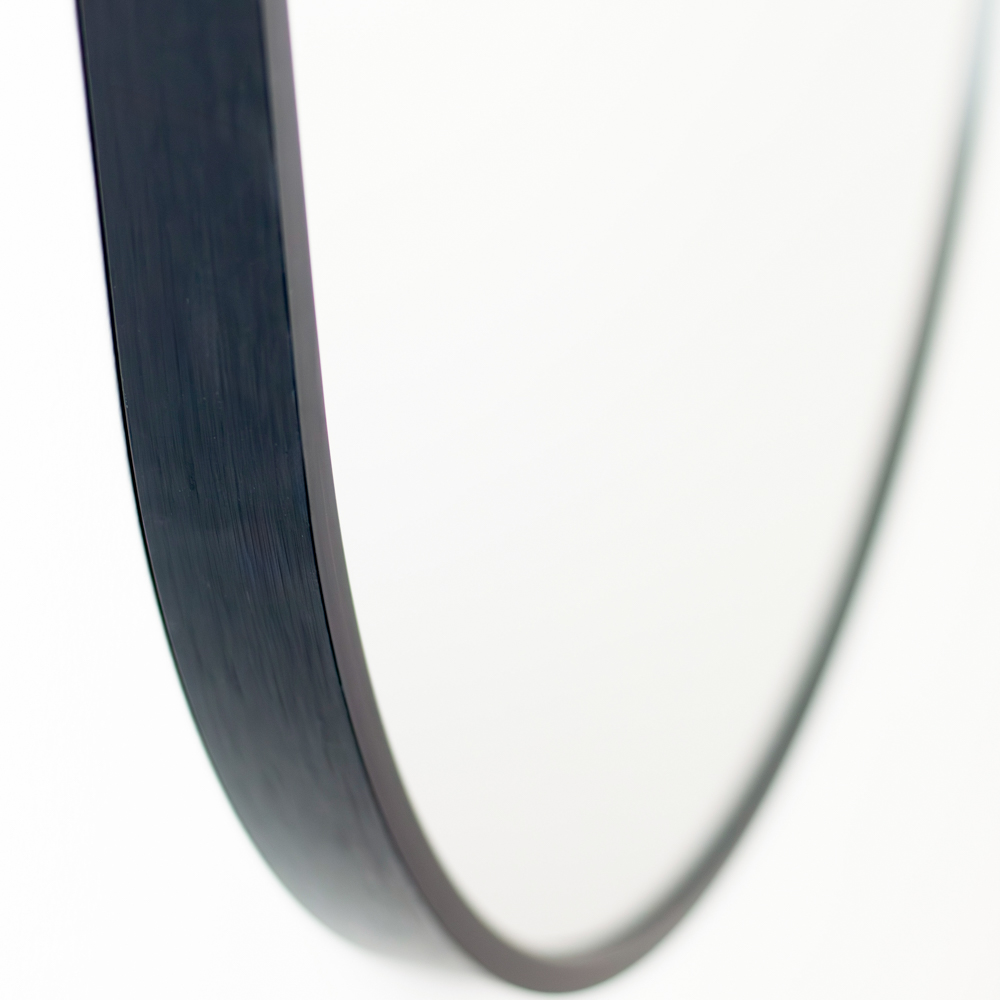 Modena pill shape mirror black 40x120cm