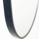 Modena pill shape mirror black 40x120cm
