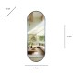 Modena pill shape mirror black 40x120cm