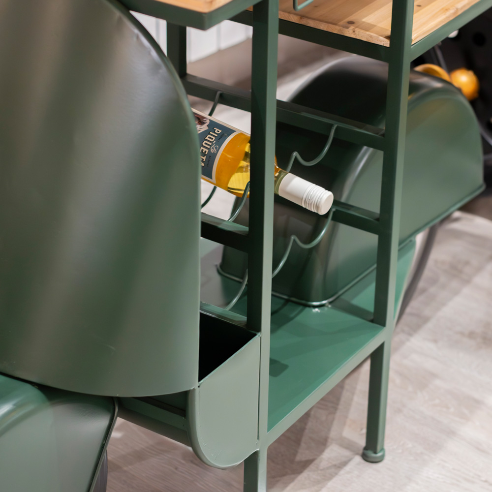 Vespa scooter bar green