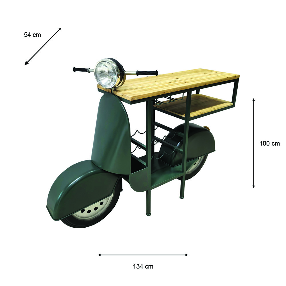 Vespa scooter bar green