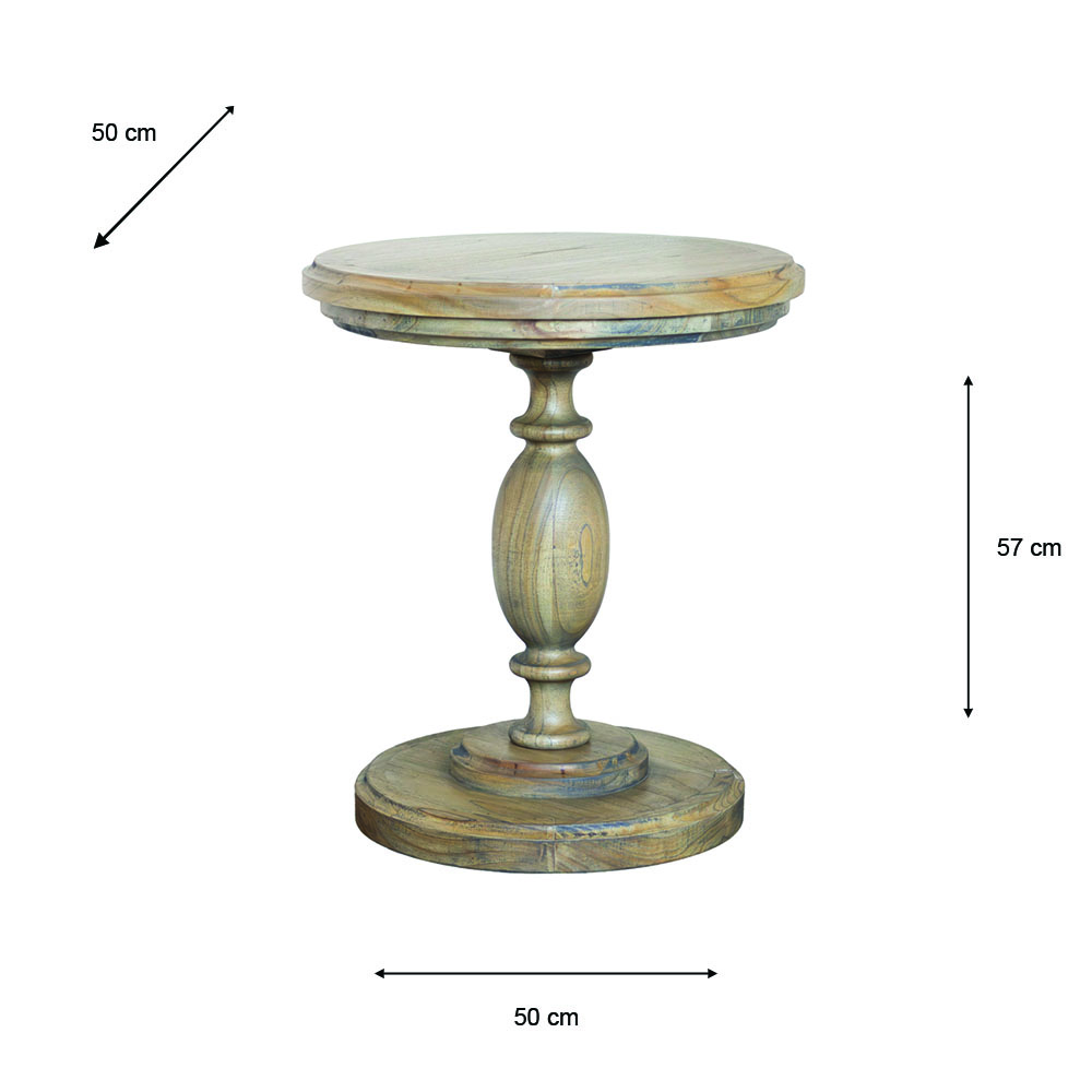 Marwood pillar side table round