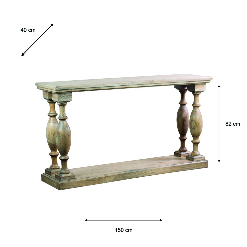 Marwood pillars console table 150cm