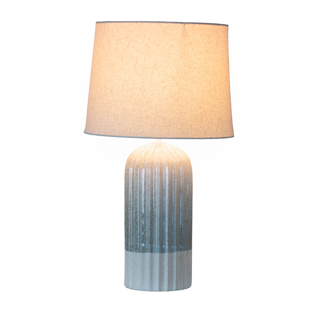 Presley ceramic table lamp ridged 64cm