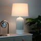 Presley ceramic table lamp ridged 64cm