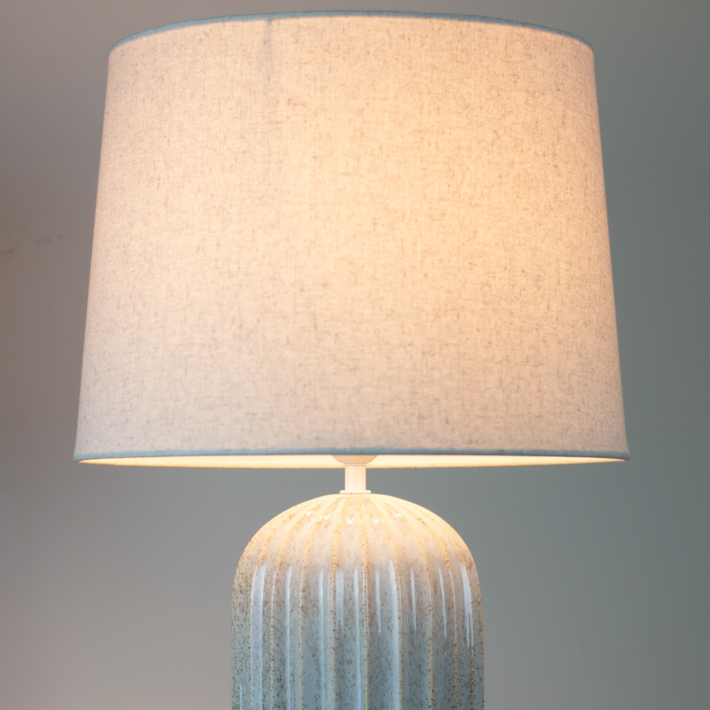 Presley ceramic table lamp ridged 64cm