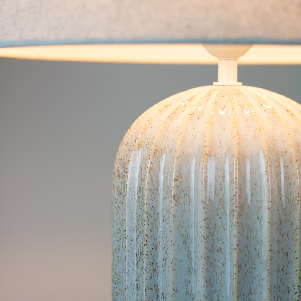 Presley ceramic table lamp ridged 64cm