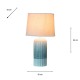 Presley ceramic table lamp ridged 64cm