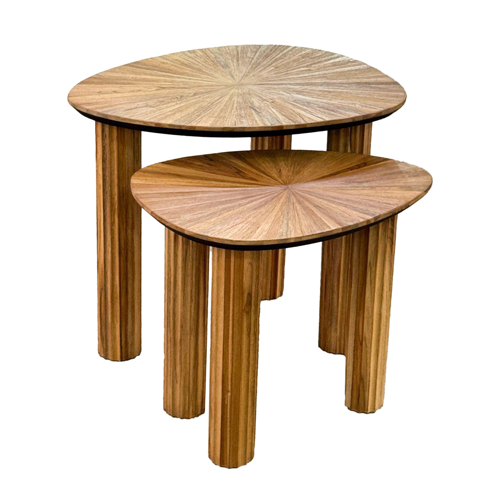 Ray s/2 side tables ginger teak 