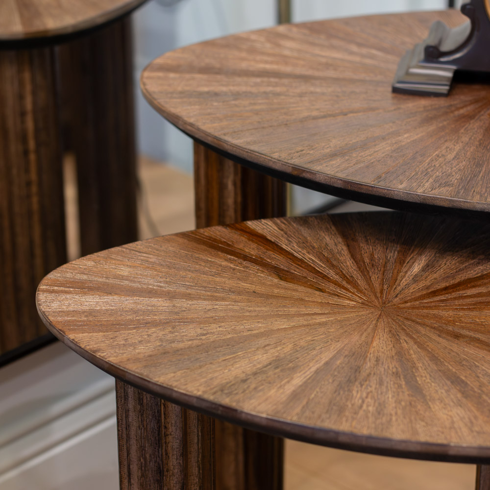 Ray s/2 side tables dark teak