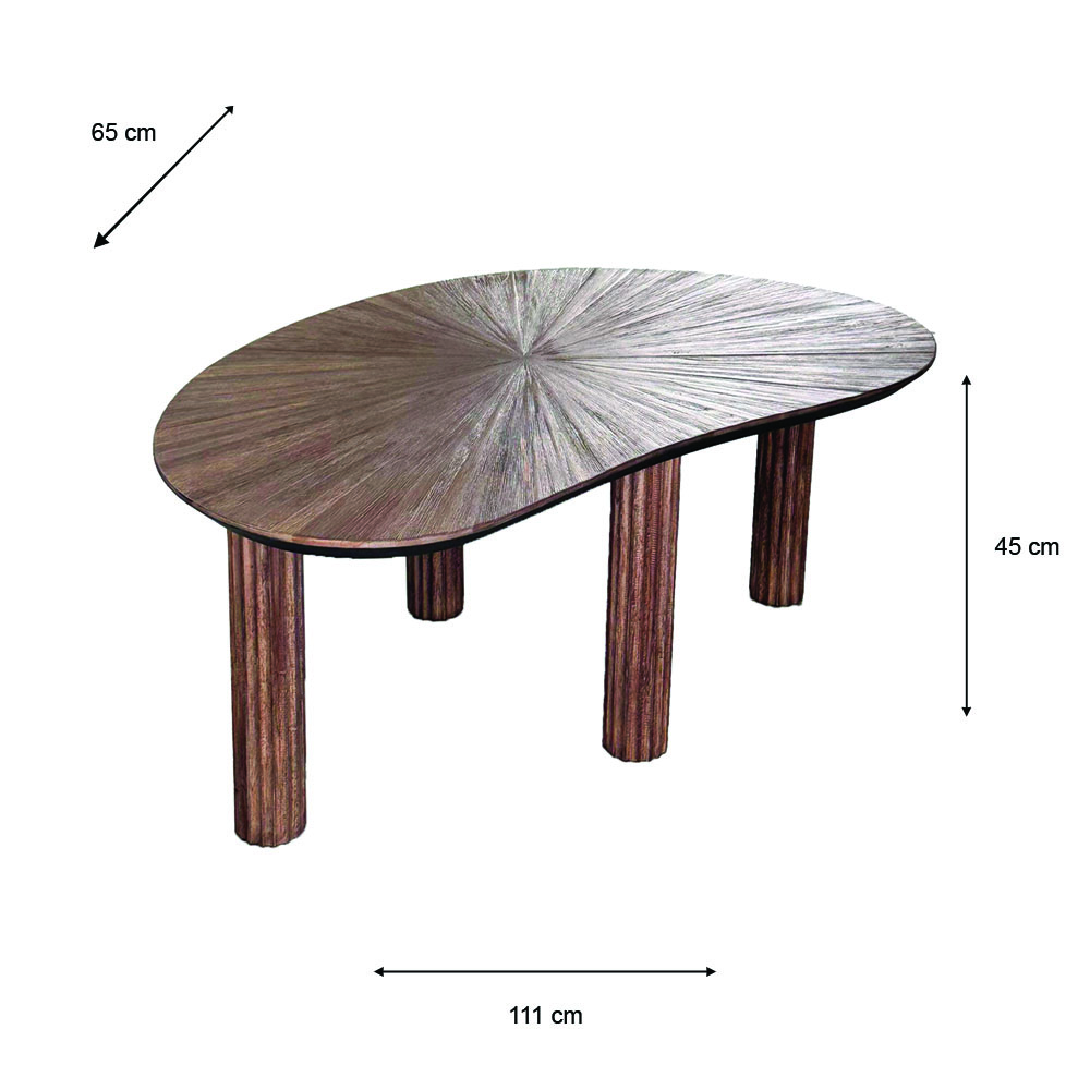 Ray coffee table dark teak