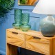 Ray 2 drawer console ginger teak