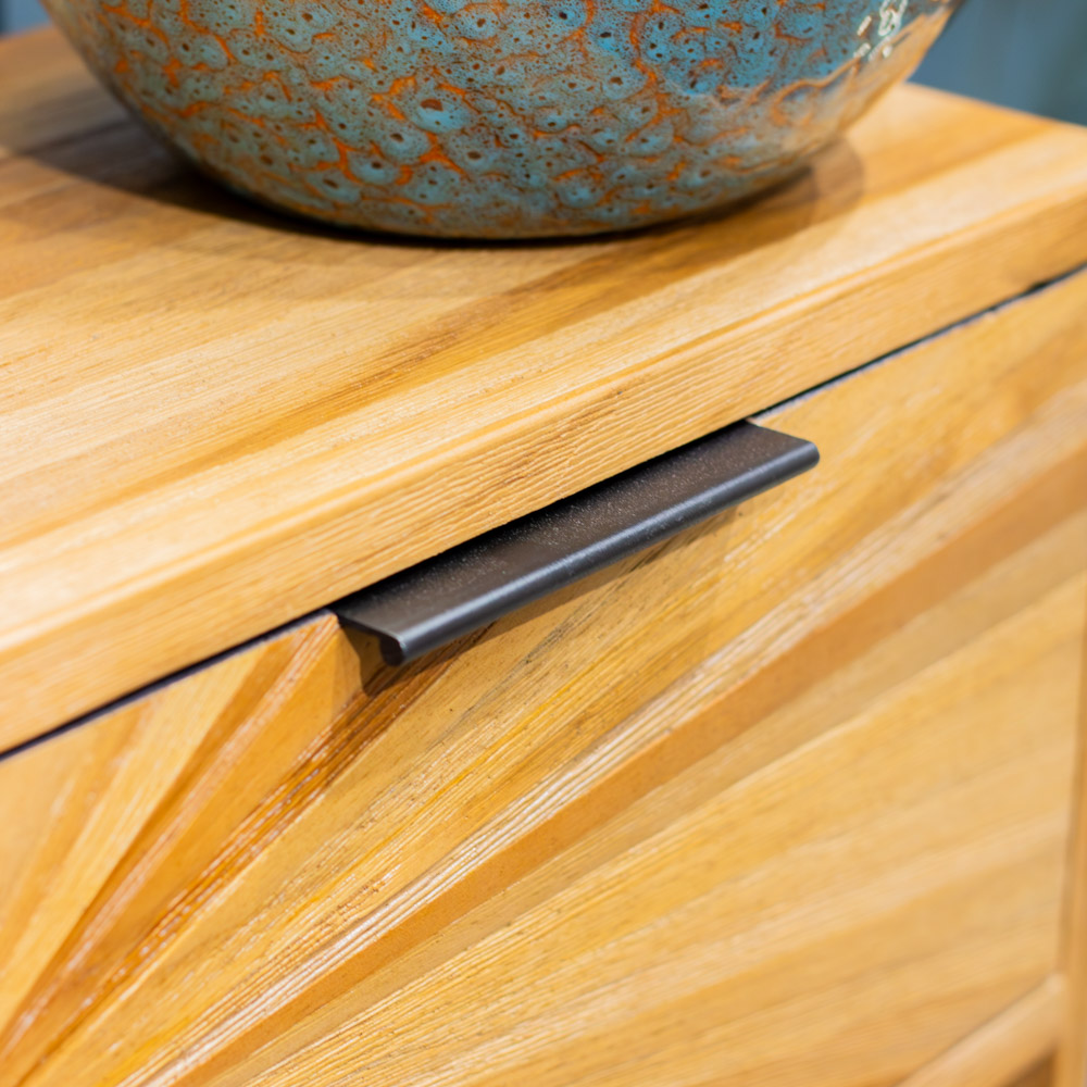 Ray 2 drawer console ginger teak