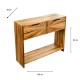 Ray 2 drawer console ginger teak