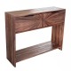 Ray 2 drawer console dark teak