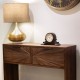 Ray 2 drawer console dark teak