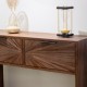 Ray 2 drawer console dark teak