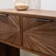 Ray 2 drawer console dark teak