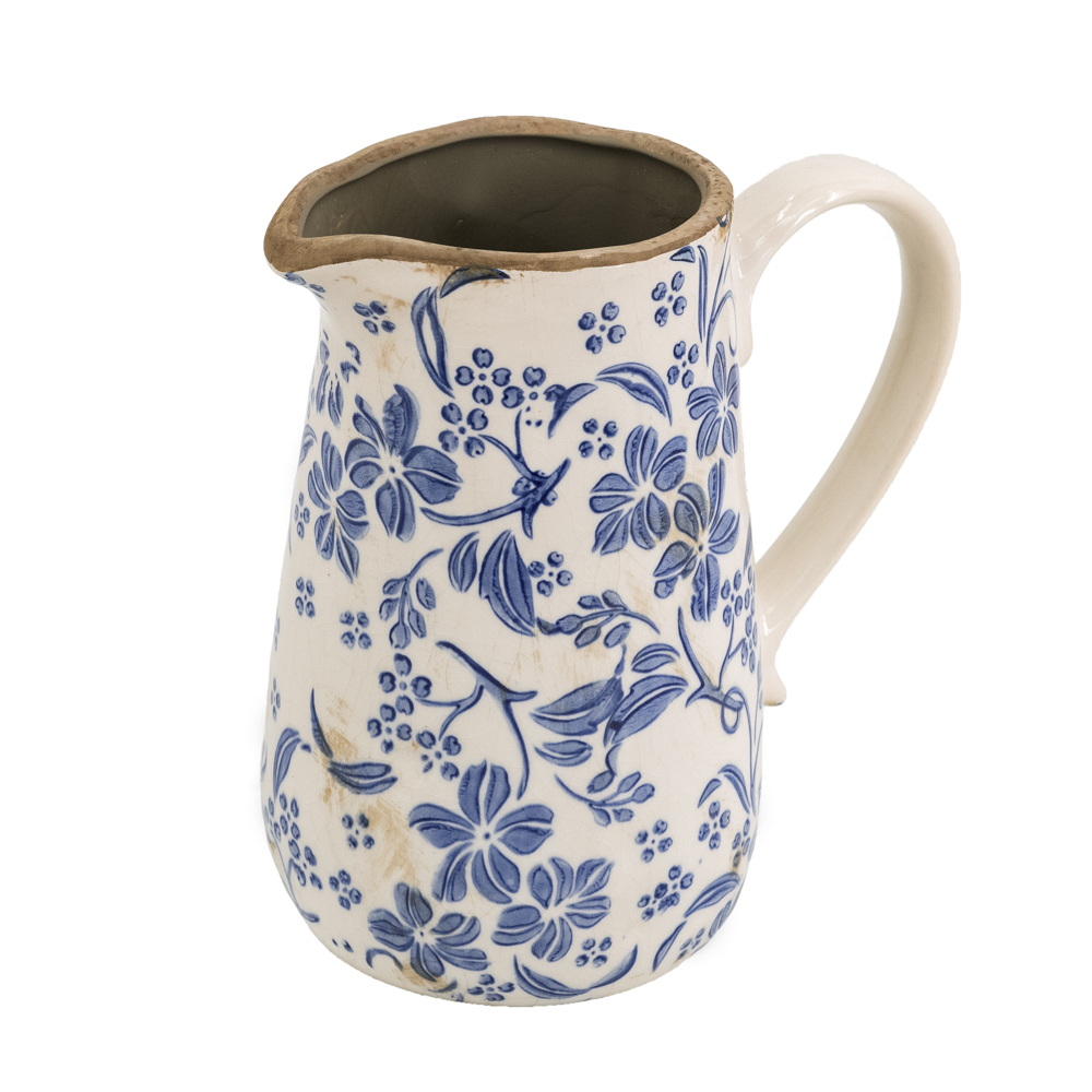 Blue floral pitcher 18cm