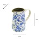 Blue floral pitcher 18cm