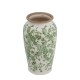 Green floral vase 30cm