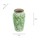 Green floral vase 30cm
