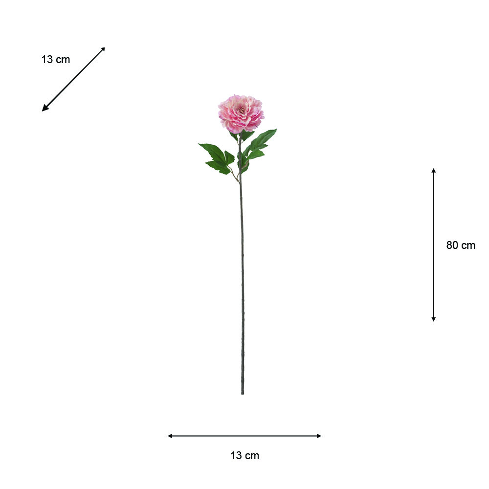 Realtouch peony stem coral 80cm