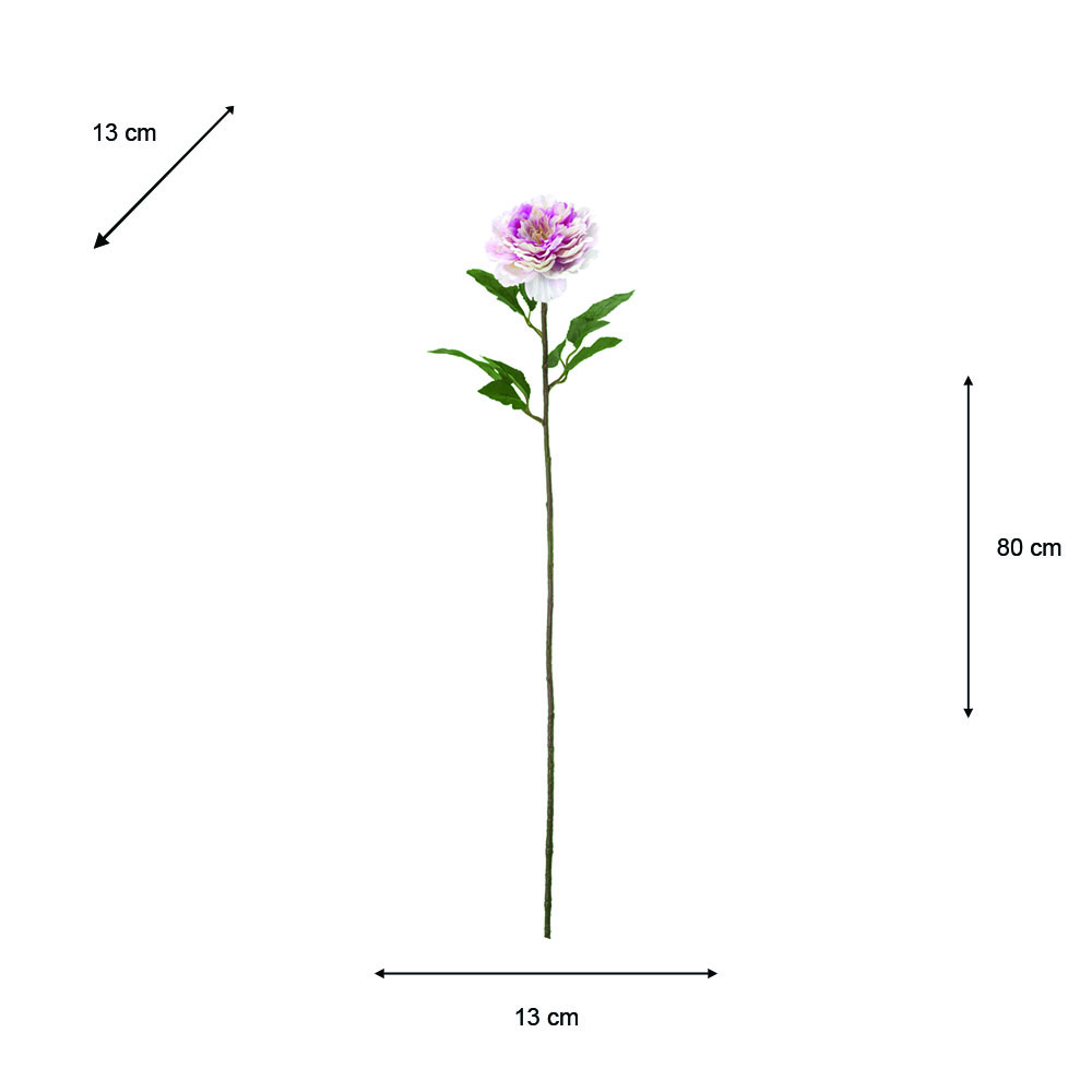 Realtouch peony stem cream/pink 80cm