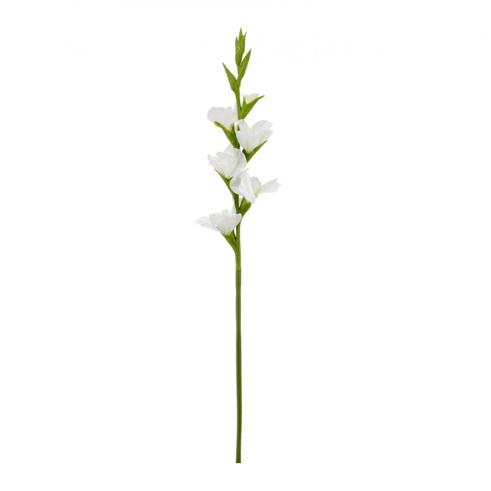 Realtouch gladiolous stem white 83cm