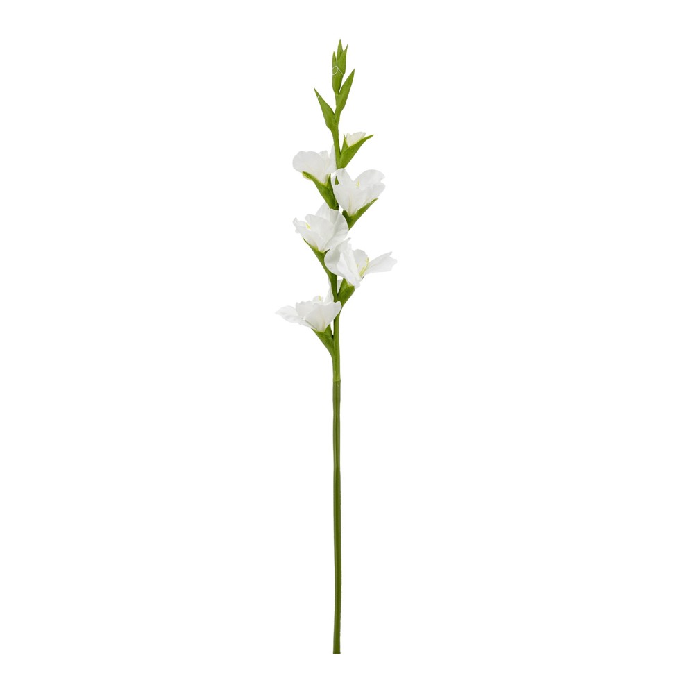 Realtouch gladiolous stem white 83cm