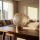 Amber glass orb hurricane 24cm