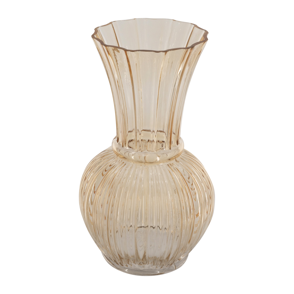 Amber glass vase 29cm