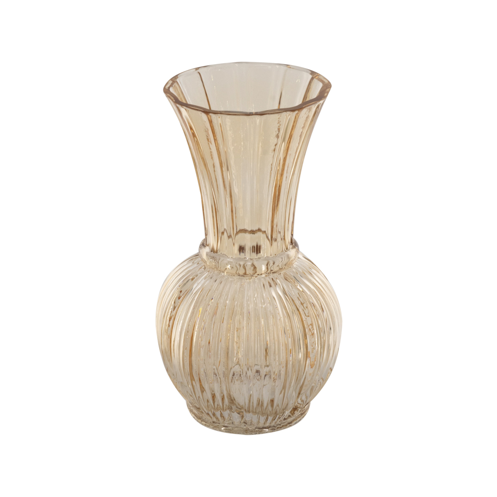 Amber glass vase 24.5cm