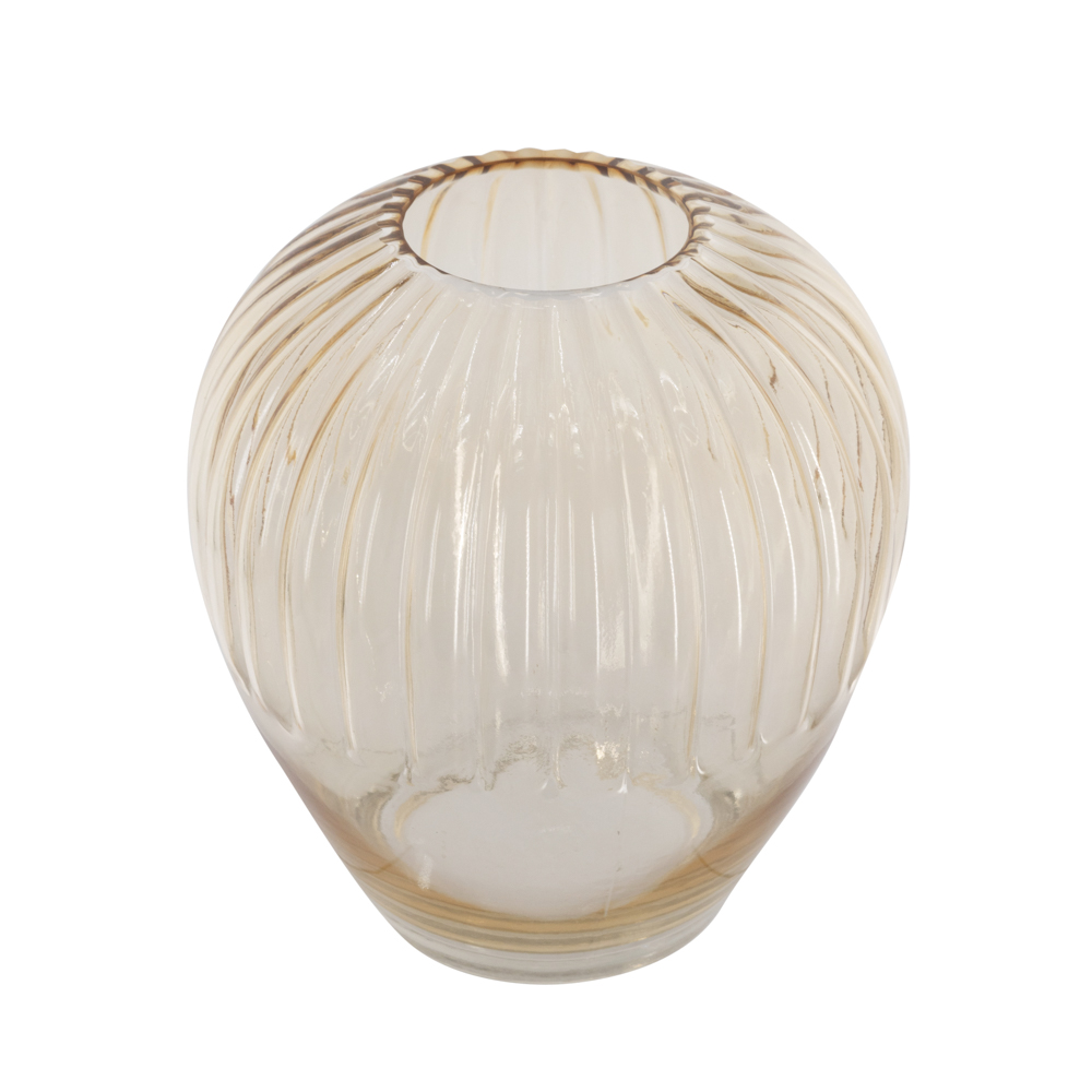 Amber glass vase 22cm