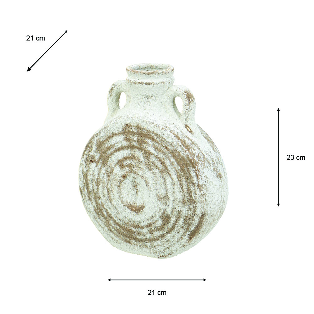 Rustic sand vase 23cm