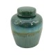 Reactive glaze lidded jar 15cm