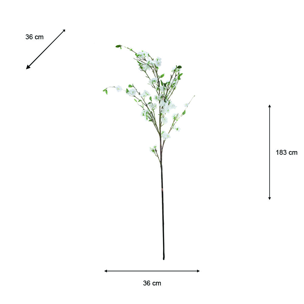 Apple blossom branch white 183cm