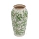 Green floral vase 37cm