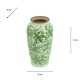 Green floral vase 37cm