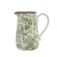 Green floral pitcher 18cm