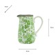 Green floral pitcher 18cm