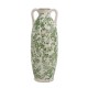 Green floral vase 40cm