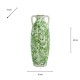 Green floral vase 40cm