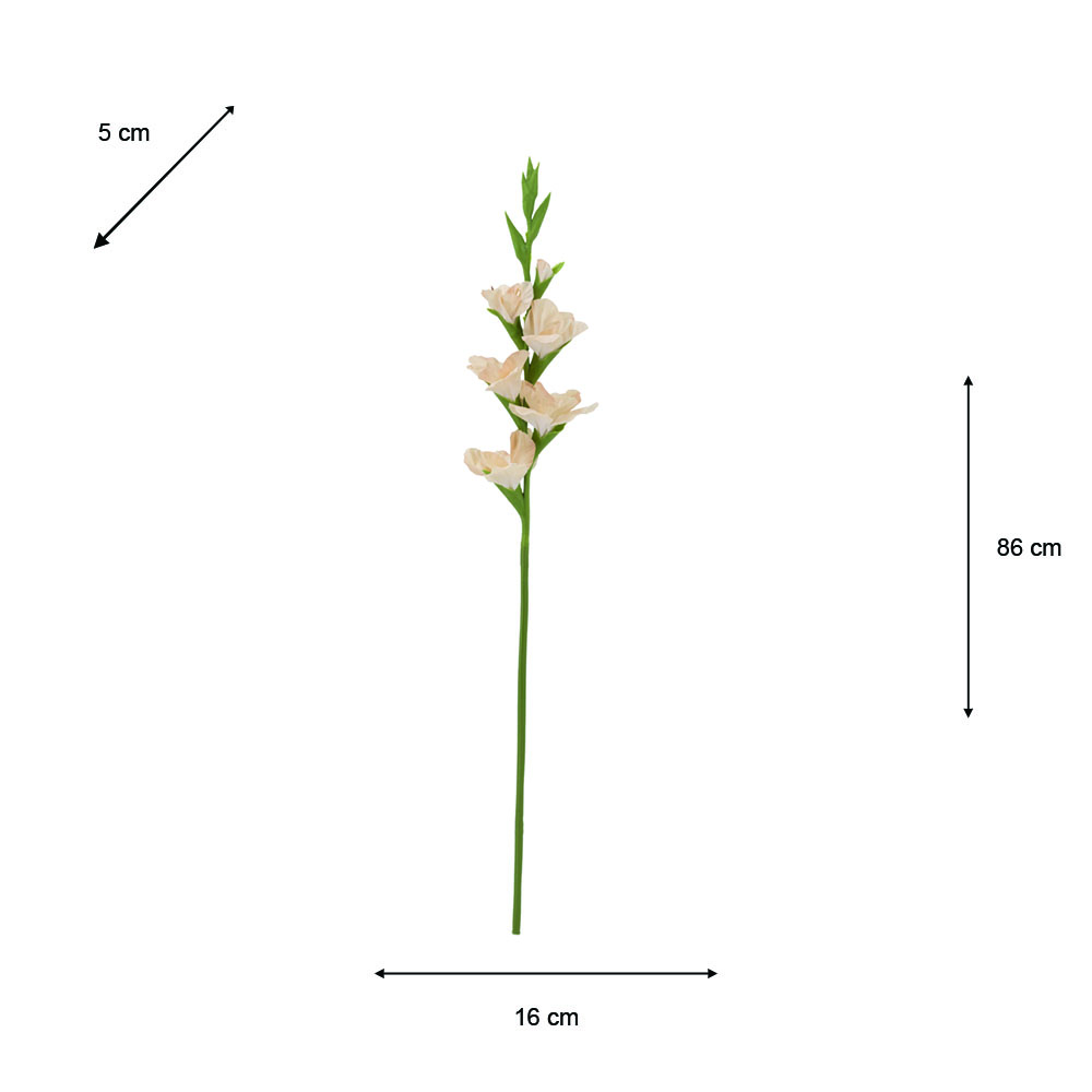 Realtouch gladiolous stem peach 86cm