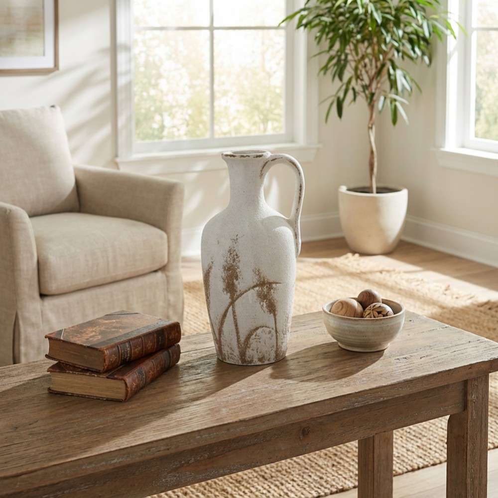 Rustic sand vase 34cm