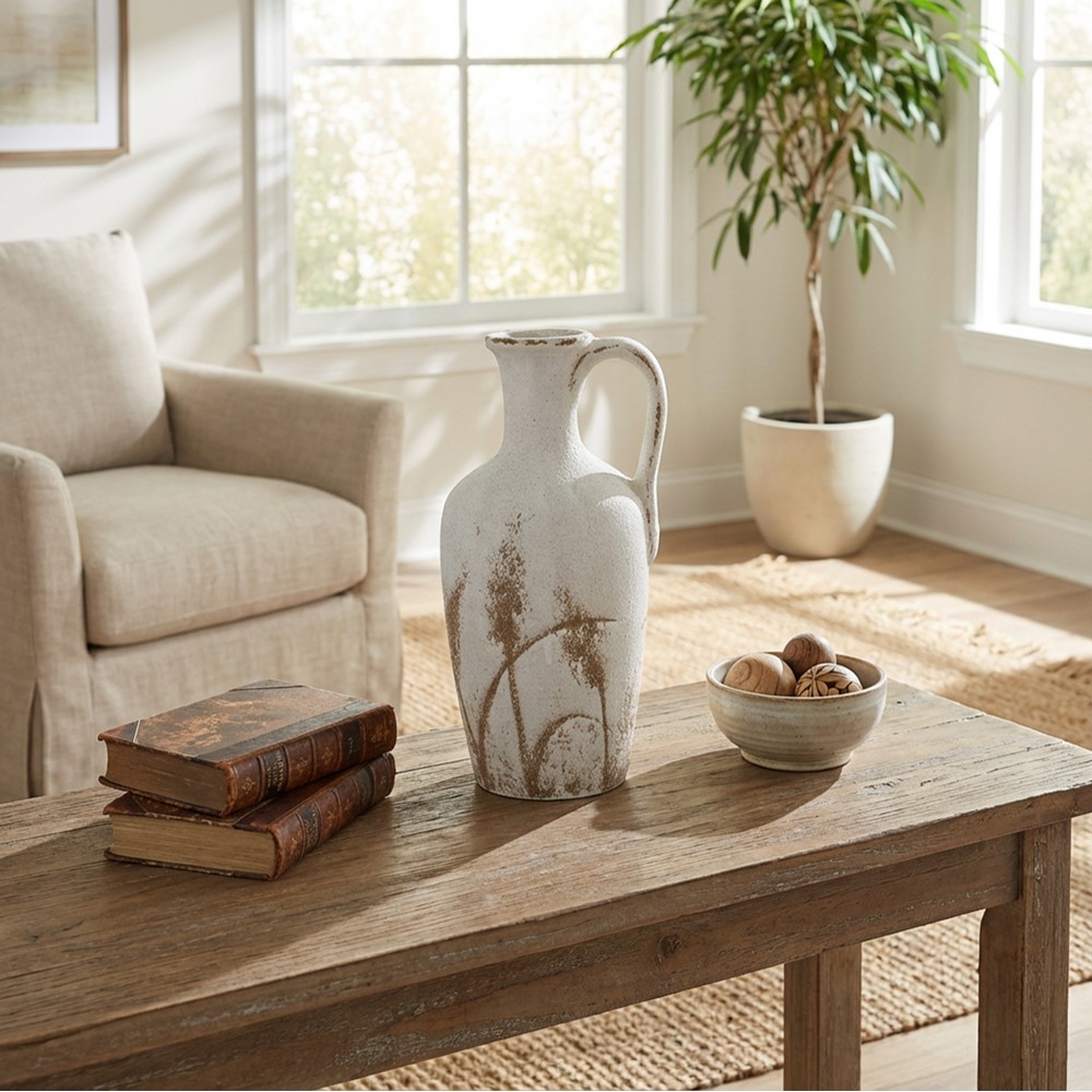 Rustic sand vase 34cm