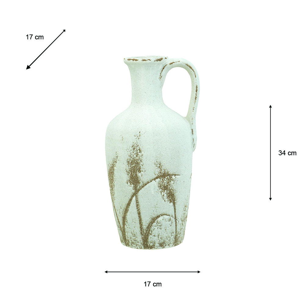 Rustic sand vase 34cm
